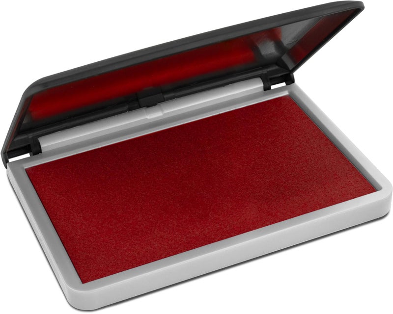 MaxMark Large Crimson Red Stamp Pad - 2-3/4" by 4-1/4" - Premium Quality Felt Pad - Image 1